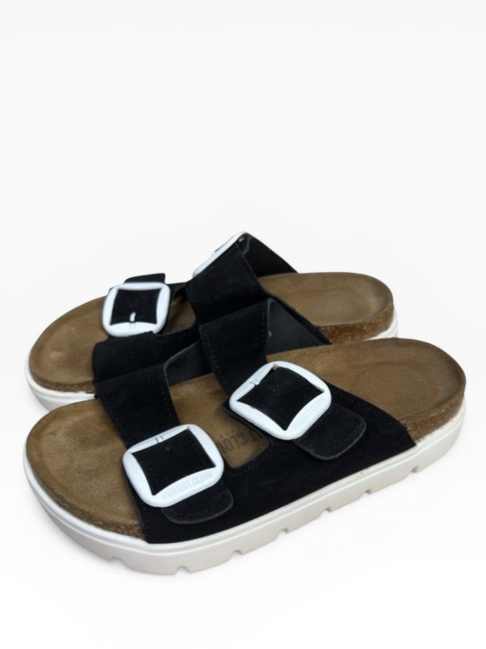 Project Cloud GREECE CHUNKY Sandal Women Platform Genuine Leather Size 7 Shoe